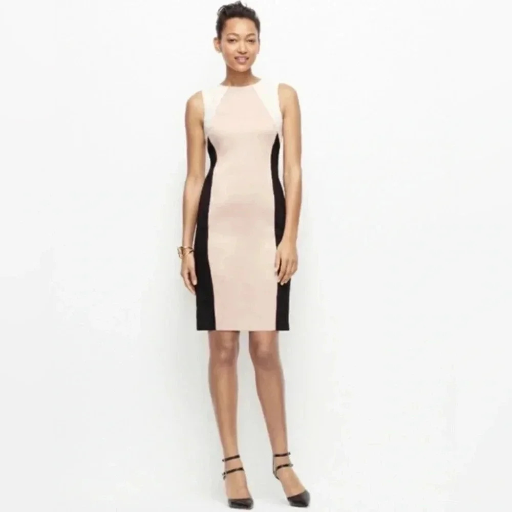 Ann Taylor colorblock sheath ponte dress SZ 6p